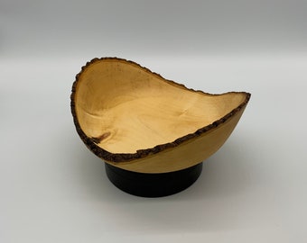 Bark live edge maple bowl