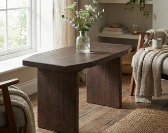 Wooden Coffee Table, Modern Japandi Oak Sofa Table, Handmade Minimalist Table, Scandinavian Living Room Furniture, Eco Friendly