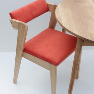 Handmade Ash Wood Desk Chair: Minimalist Home Furniture