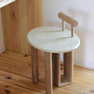 Handcrafted Chair, Minimalist Chair with Storage Leg, Artsy Chair, Designer Chair, Abstract Chair, Unusual Chair, Interior Designer Gift