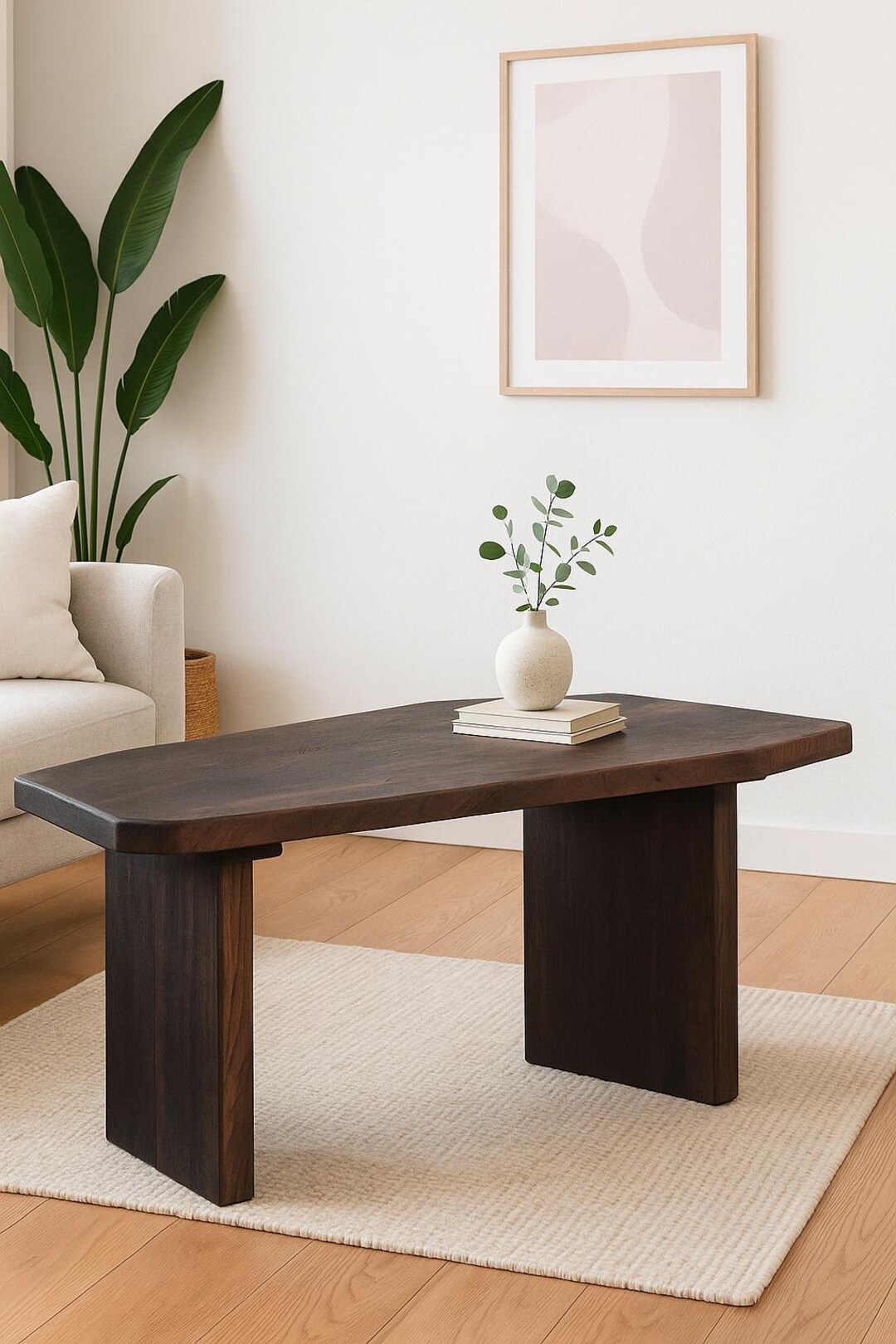 Curated visual reference: Modern Earth Friendly Apartment Decor With Minimalism Reference: Modern Oak Coffee Table Handmade Japandi Wood Table Minimalist