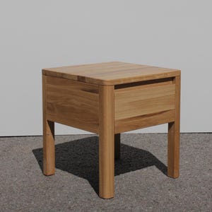 Bedside Table with Drawers, Wood Couch Night Table, Night Table for Near the Bed, Oak Side Table for Bedroom, Modern Wood Bedroom Furniture