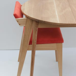 Aesthetic Red Chair for Scandi Interior, Handmade Wood Table Chair, Modern Cabinet Chair, Living Room Chair, Funky Furniture, Accent Chair