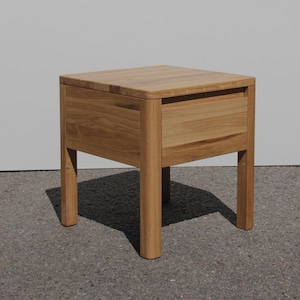Bedside Table with Storage, Couch Table with Drawer, Funky Side Table, Wooden Nightstand with Storage, Bedroom Furniture, Housewarming Gift