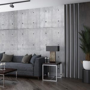 Concrete Wallpaper, Stone Mural, Gray Marble Wallpaper, Removable Peel Stick Wall Paper