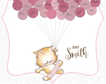 Baby Shower Guest Book Alternative Print - Ballerina Kitten