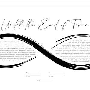 Reform Ketubah, Modern Ketubah, Minimalist Ketubah, Custom Ketubah, Simple Ketubah, Interfaith Ketubah, Orthodox Ketubah Infinity, LGBTQ image 2