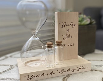 Unity Sand Ceremony Set with Hourglass - Couples - Blended Family - Together We Make A Family - Sand Ceremony with Hourglass - Beach Wedding