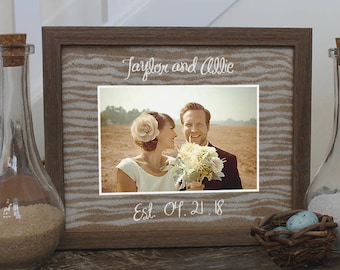 Unity Sand Ceremony Frame Set in Chabby Chic Barnwood, White, Black or Cherry