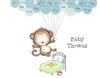 Monkey Tutu Baby Shower Kit Instant Download Etsy