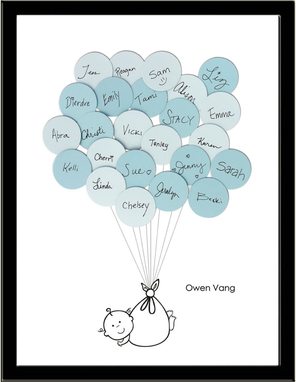 Unique Baby Shower Guest Book Print Boy Etsy