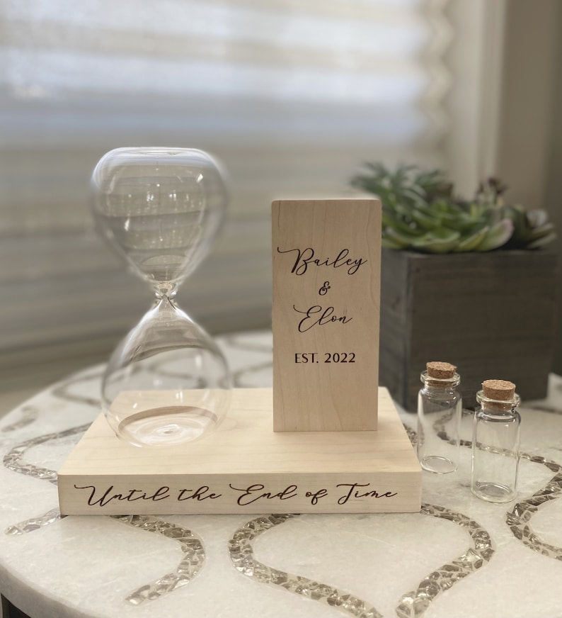 Unity Sand Ceremony Set with Hourglass Couples Blended Family Together We Make A Family Sand Ceremony with Hourglass Beach Wedding image 2