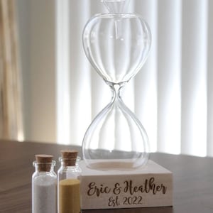 Sand Ceremony Hourglass Set - Unity Ceremony - Unity Sand Ceremony - Beach Wedding - Blended Family