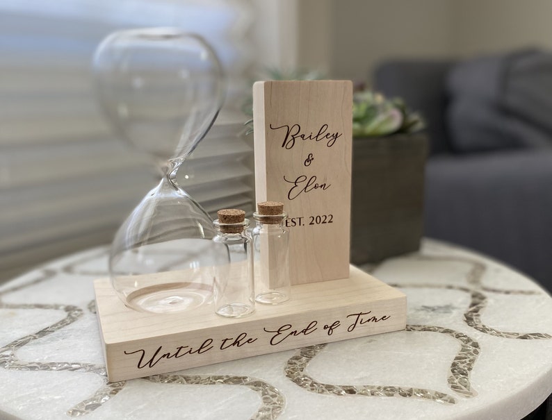 Unity Sand Ceremony Set with Hourglass Couples Blended Family Together We Make A Family Sand Ceremony with Hourglass Beach Wedding image 1