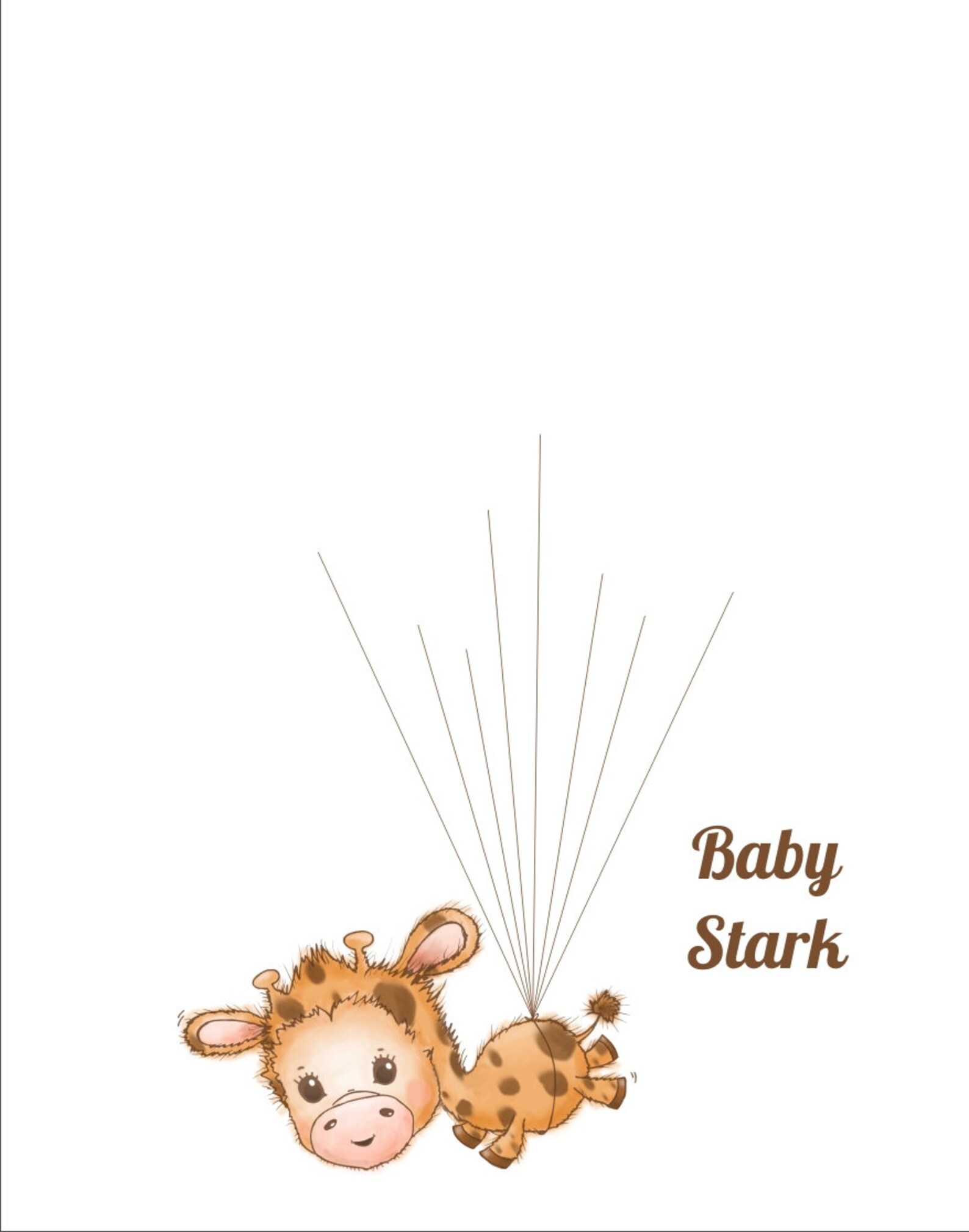 Giraffe Theme Baby Shower Guest Book Print for Girl - Etsy