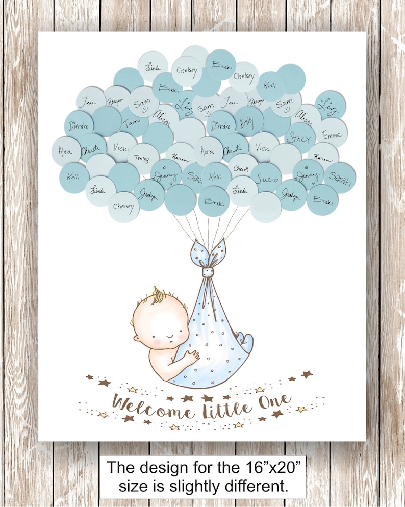 Baby Shower Guest SignIn Guest Book Alternative Baby Boy Etsy