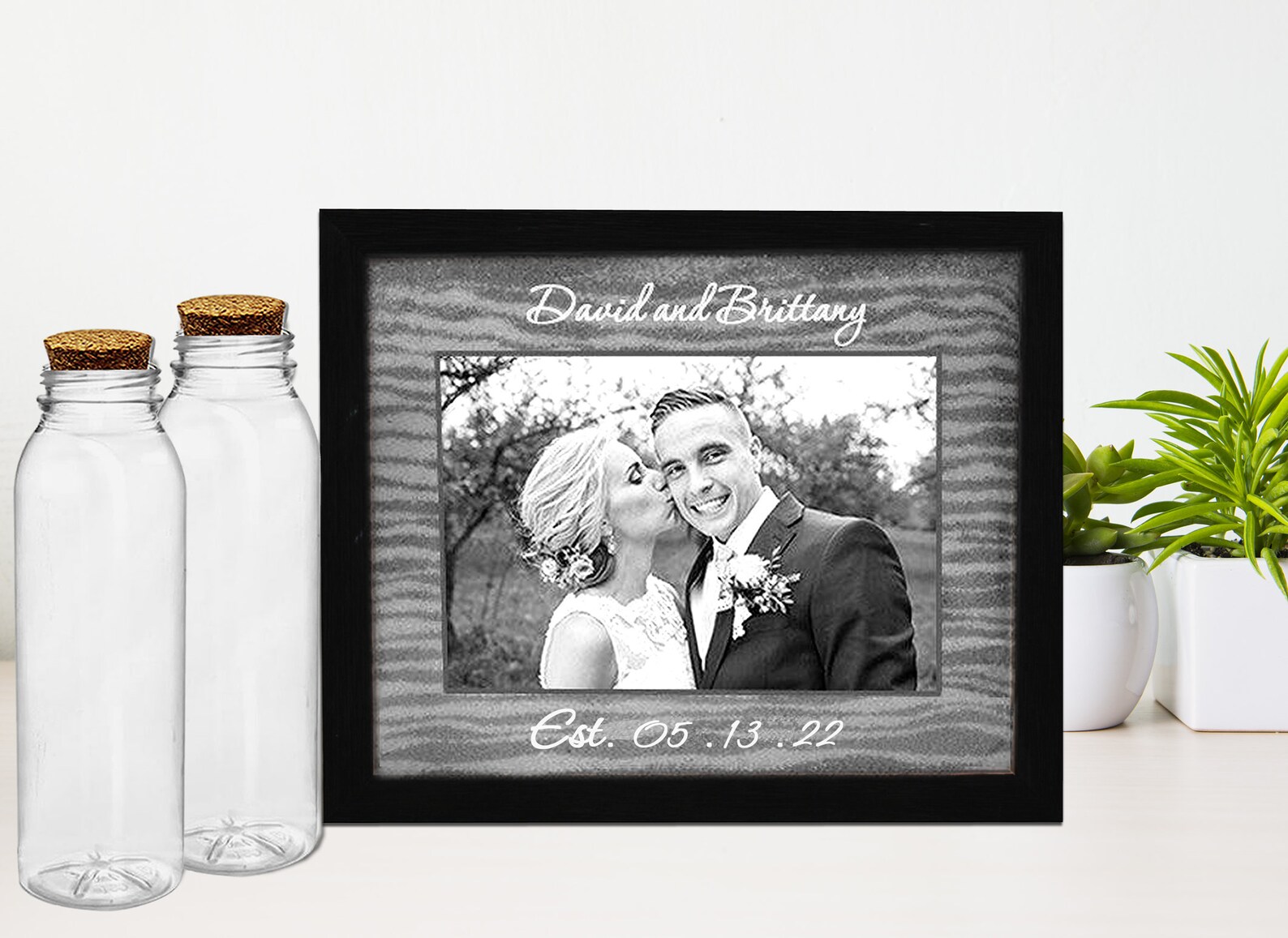 Unity Sand Ceremony Frame Set in White Black Cherry or Etsy