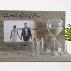 Sand Ceremony Set with Custom Engraving and Hourglass