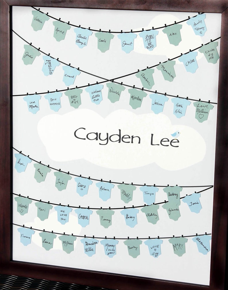 Onesie Themed Baby Shower Guest Book Etsy Onesie Themed Baby Shower Guest Book Etsy