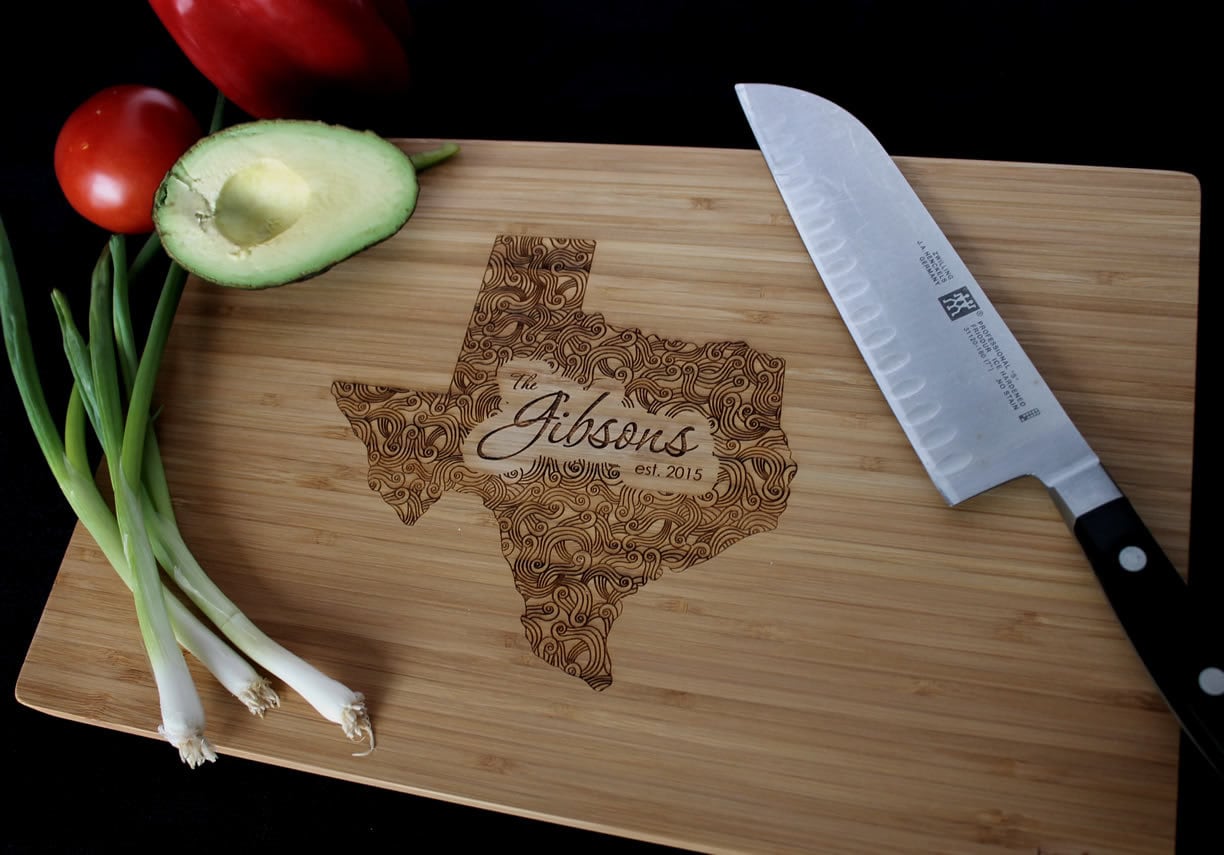 Texas Personalized Cutting Board Texas Cutting Board Etsy