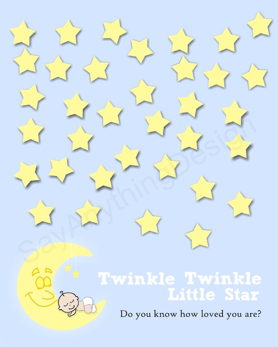 twinkle twinkle little star guest book