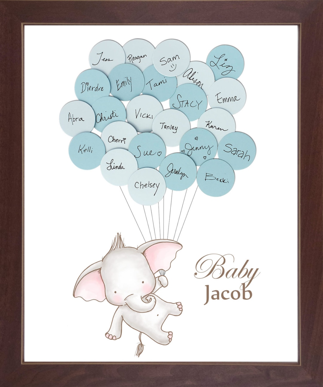 Baby Shower Guest Book Elephant - Guest Book Alternative Elephant - Etsy