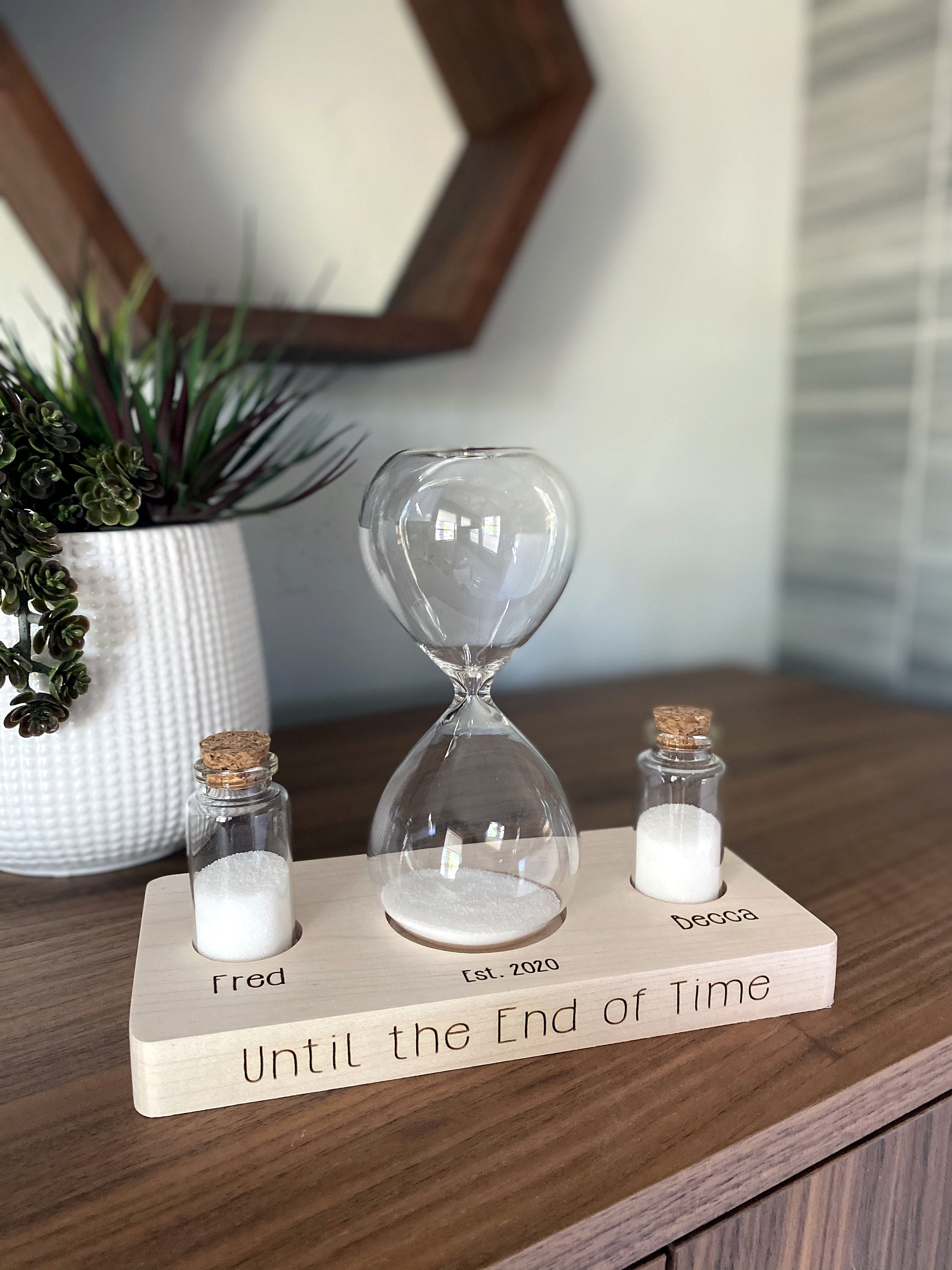 Unity Sand Ceremony Set With Hourglass - New Couples - Blended Famili…