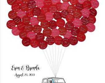 Wedding Guest Book Jeep Balloons