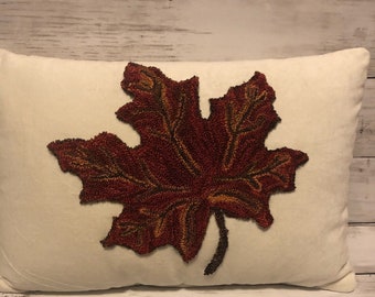 Digital Download--Fall Leaf Punch Needle Pattern punch needle embroidery-Digital Download Only