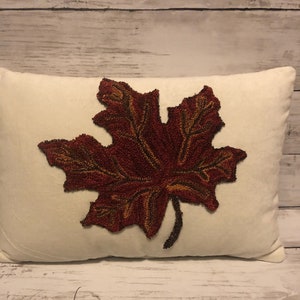 Digital Download--Fall Leaf Punch Needle Pattern punch needle embroidery-Digital Download Only