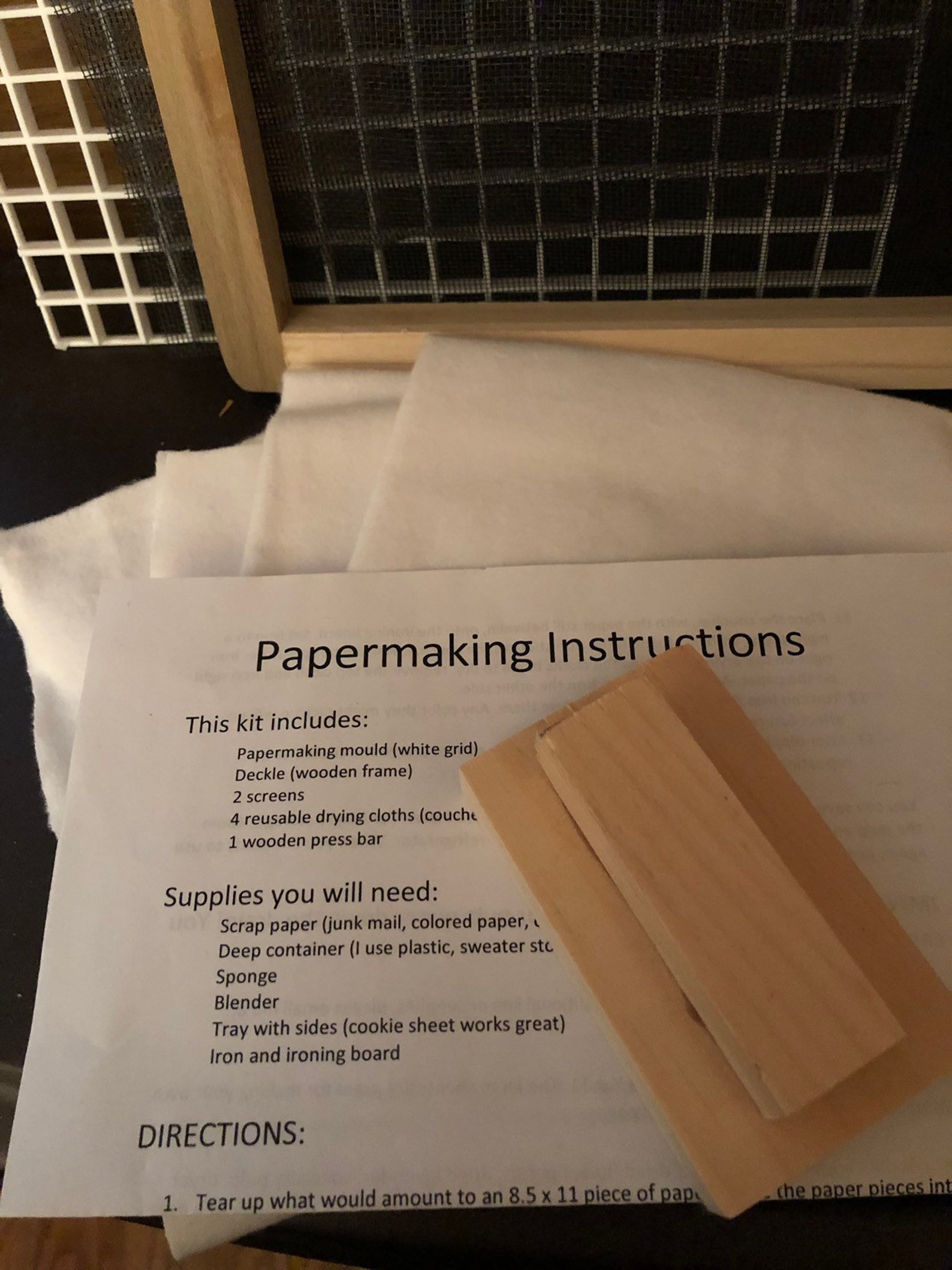 Paper Making Kit 8 1/2 X 11 Full Sheet Etsy