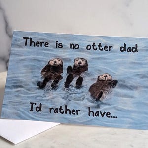Otter Familie Vatertagskarte