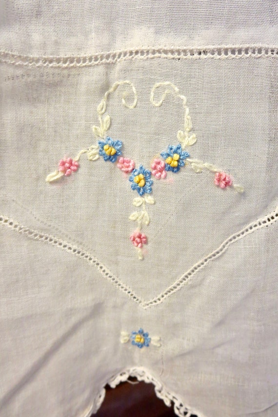 Antique 1920s Childs Dress French Knot Floral Emb… - image 6