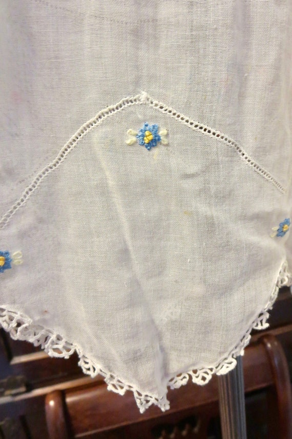Antique 1920s Childs Dress French Knot Floral Emb… - image 9