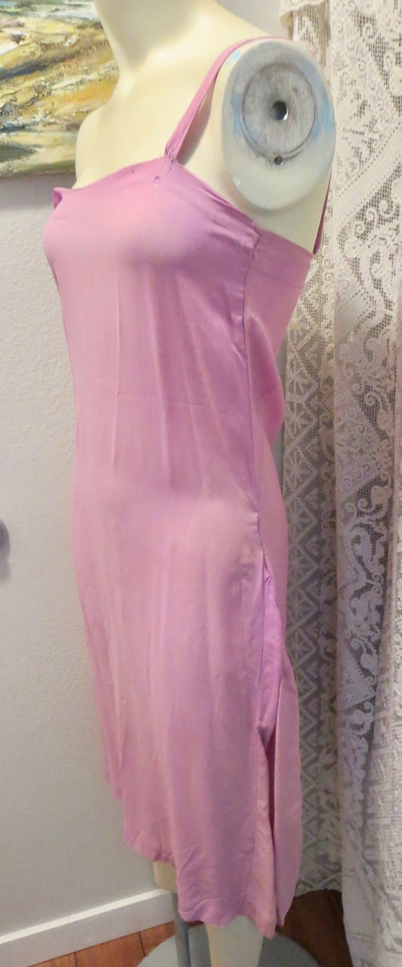 1920s Mauve Silk Flapper Slip AS IS To Wear Under… - image 6