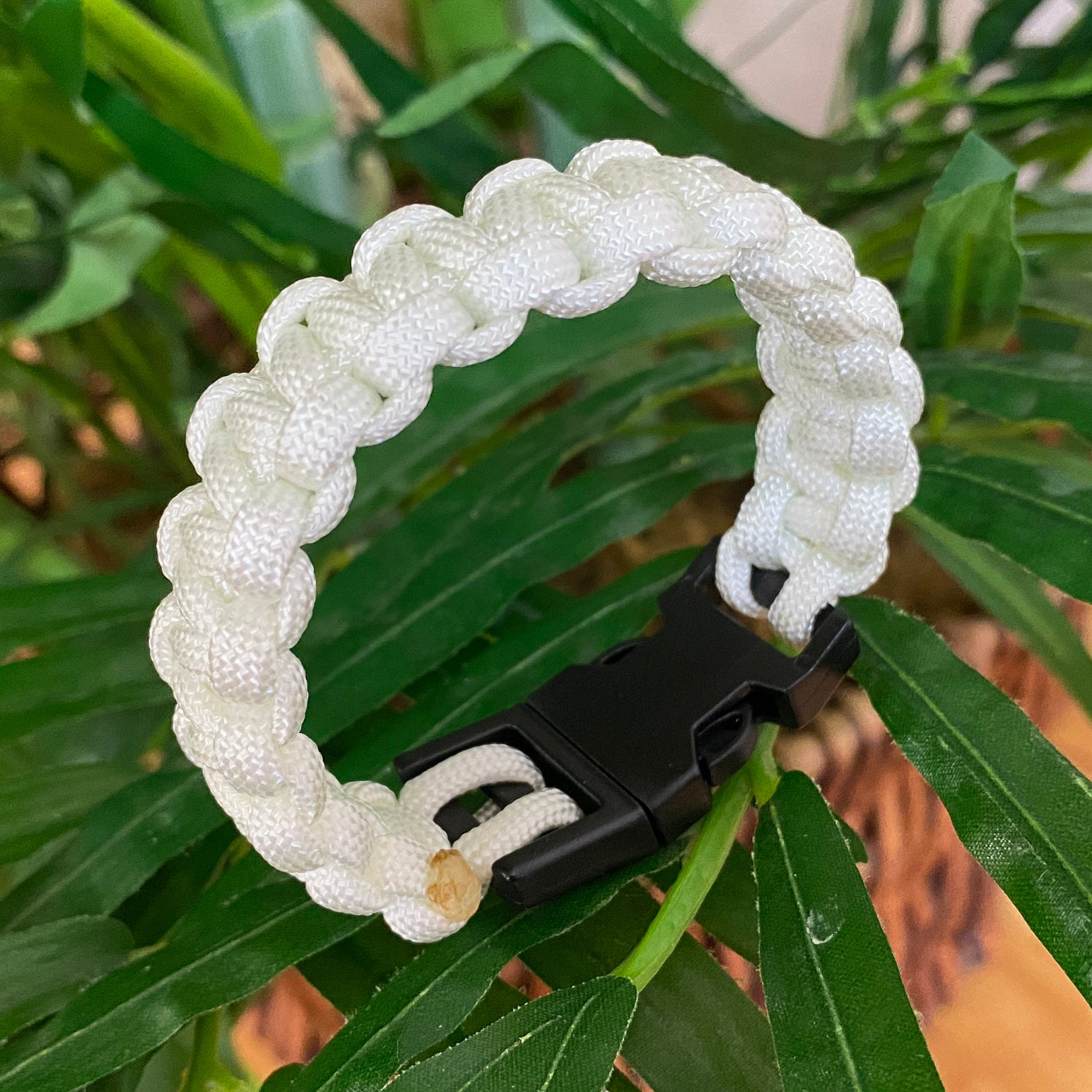 Survival Bracelet 550 Paracord Cobra Stitch Weave Color White | Etsy