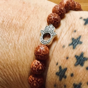 Brown Hearts Beaded Bracelet