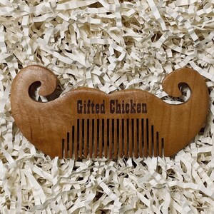 Wooden Mustache Comb