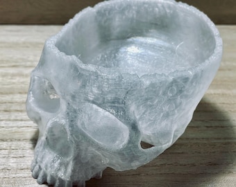 Tazón de afeitar con forma de calavera de cristal
