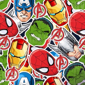 Digital Superhero seamless pattern, Digital superheros pattern paper, sublimation fabric file, instant Download