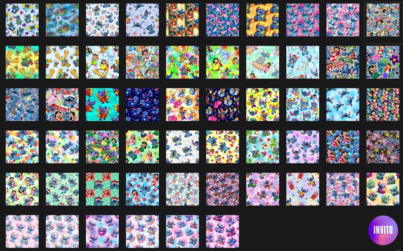 Lilo Pattern Digital 56 Lilo Stitch Seamless Pattern, Digital Lilo Stitch Pattern ...