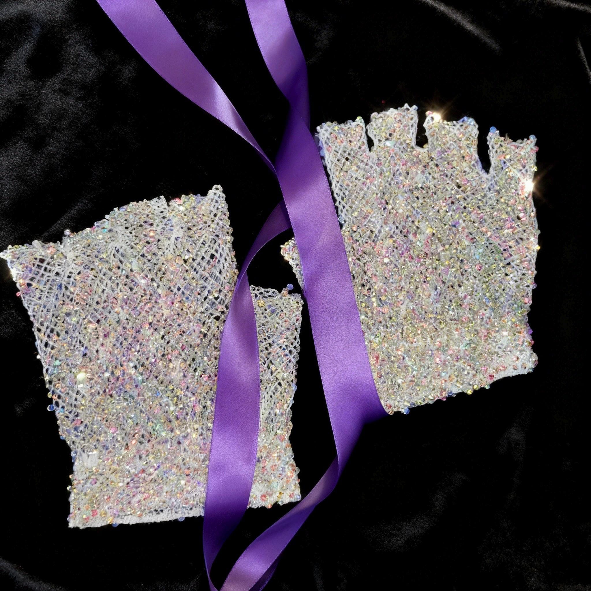 Rhinestone Gloves - Etsy