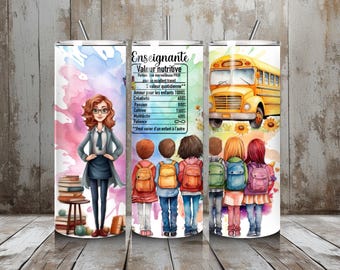 20oz Teacher Tumbler Wrap, Sublimation Design Templates, PNG Straight Digital Download.