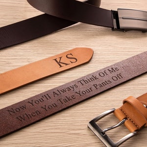 Personalized Leather Belt for him, Full Grain Leather, Christmas Gift