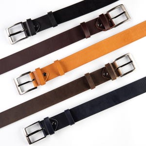 Men Leather belt in multiple colors, Full Grain Leather, Handmade