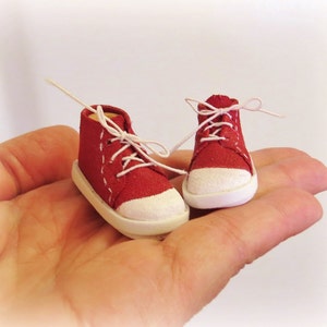 Canvas High Top Sneakers No Sew Doll Shoes Pattern PDF Pictorial Tutorial image 2