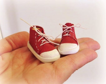 Canvas High Top Sneakers No Sew Doll Shoes Pattern PDF Pictorial Tutorial