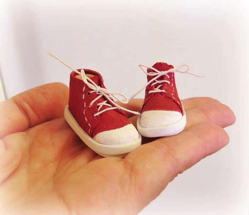 Canvas High Top Sneakers No Sew Doll Shoes Pattern PDF Pictorial Tutorial image 2