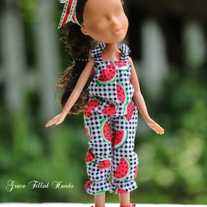 Jumpsuit & Sunsuit Pattern Tutorial Pictorial PDF Doll Clothes Fits 9 Dolls image 5