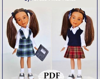 School Uniform Pattern Tutorial for Bratz Dolls and other 9" Fashion Dolls